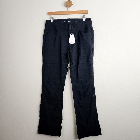 NEW Prana Women's Halle II Straight Leg Black Pant 10 Reg - Picture 1 of 13